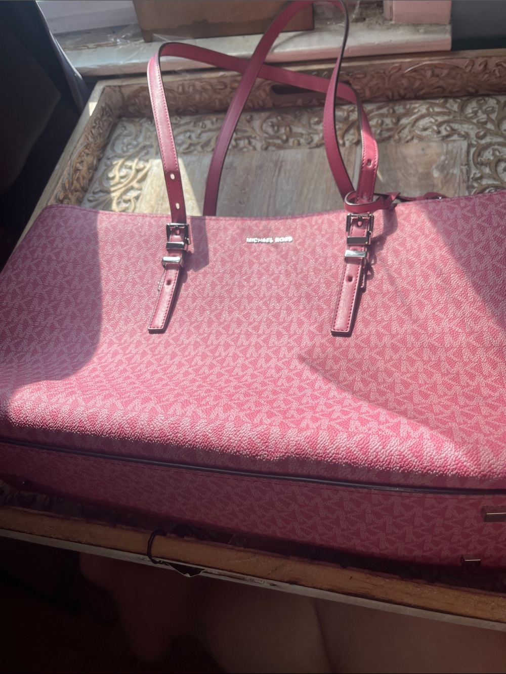 Michael Kors Quinn Raspberry Pink Signature Tote